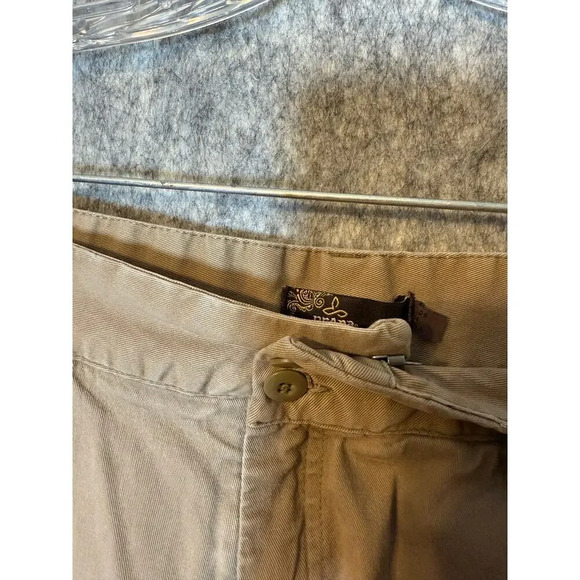 Prana Womens 8 Pants Organic Cotton Stretch Brown Tan Straight Leg Pockets EUC - Picture 3 of 6